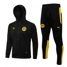 BVB Borussia Dortmund Tréninkový Bunda Kapucí 2022-23 Černá